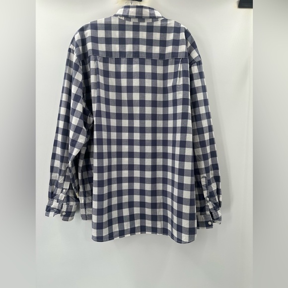 American Eagle Outfitters Navy/White Gingham Plaid Button-Down Shirt Men’s XL - Picture 6 of 6